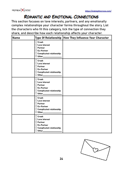 Pro Character Creation Worksheet Preview 24